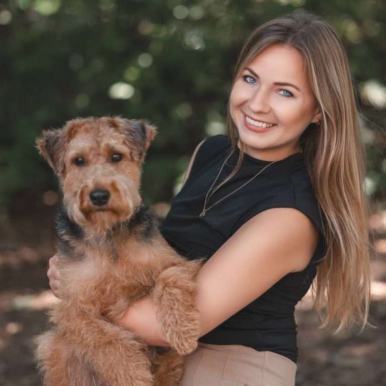 Karolina with dogs